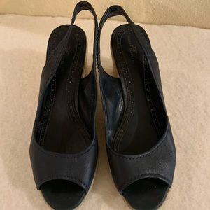 Brooks Brothers slingback wedge shoes